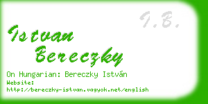 istvan bereczky business card
